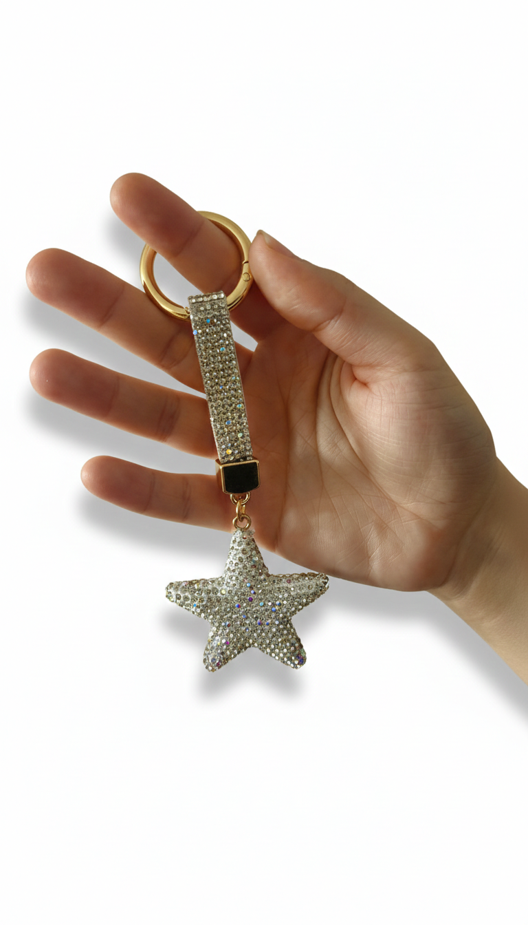 Taşlı Yıldız Figürlü Çanta Charmı