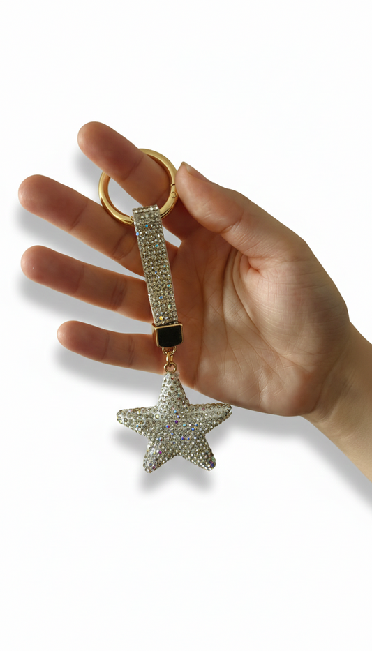 Taşlı Yıldız Figürlü Çanta Charmı