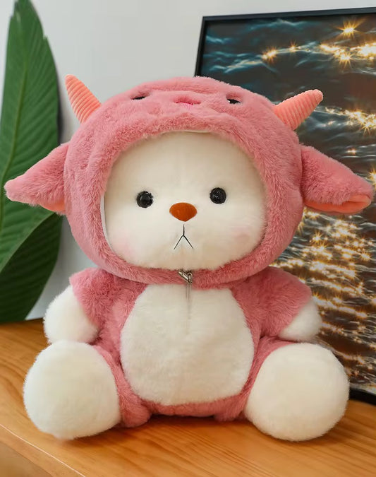 Puffy Pembe Kostümlü Peluş Oyuncak